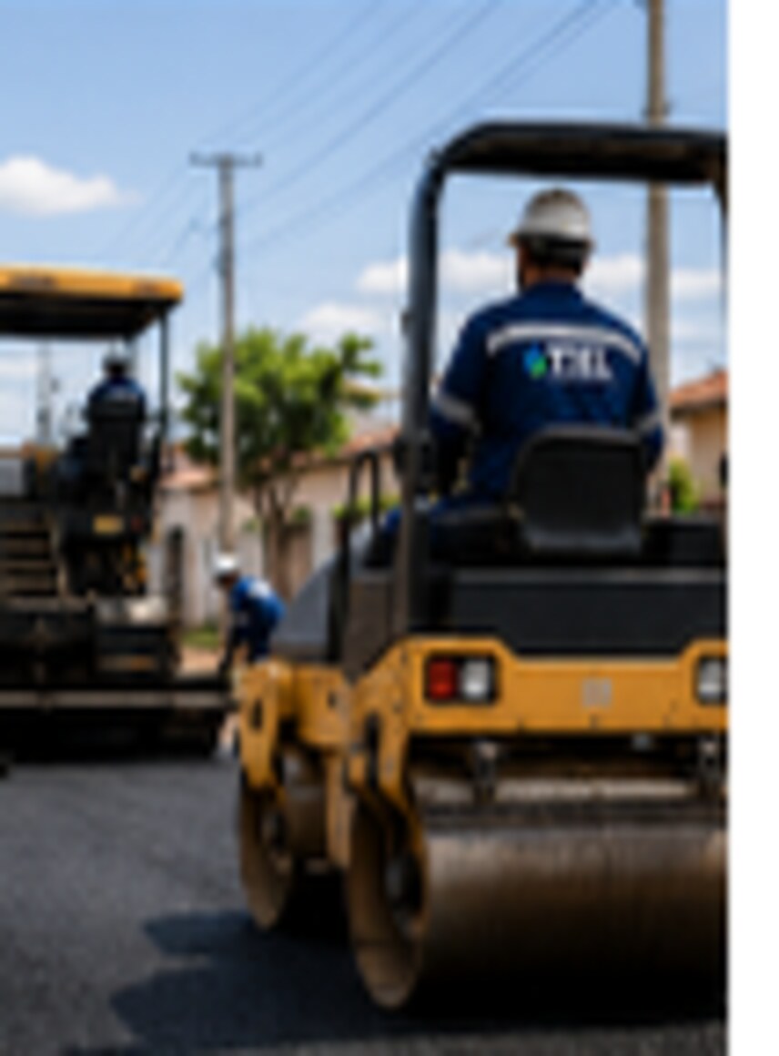 Pavimentação e recomposição de via após intervenção de infraestrutura da THL.